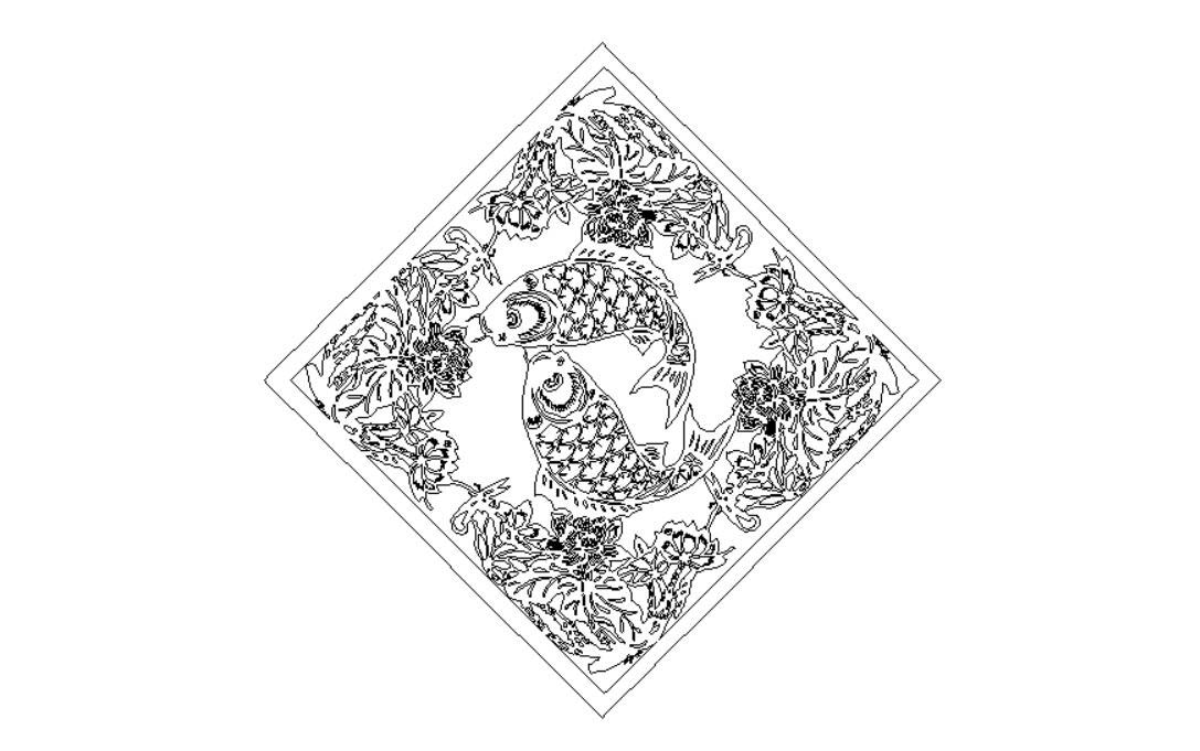 線切割福魚(yú)圖紙2